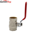 GutenTop Hot Sales Brass Plating Nickel Water Ball Valve dn20 with Thread Connector